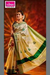 cream-colour-sarees-online-green-border-roshini